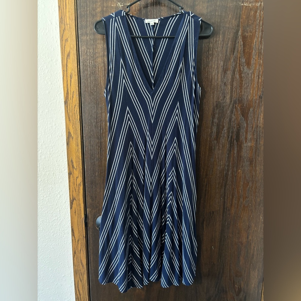Max Studio Chevron Patterned Midi Dress